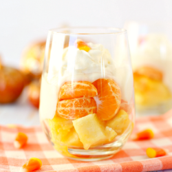Candy Corn Fruit Parfaits - a yummy, tooth-friendly treat!