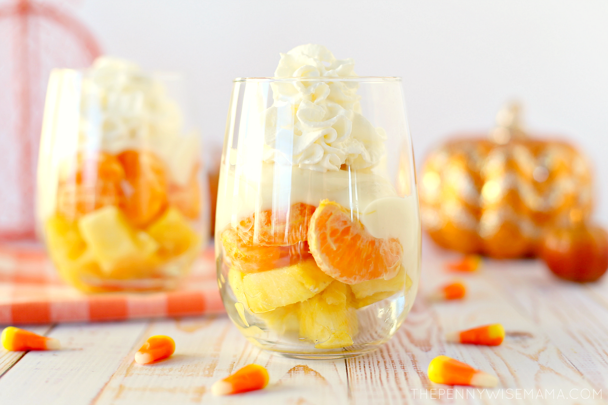 Candy Corn Fruit Parfaits