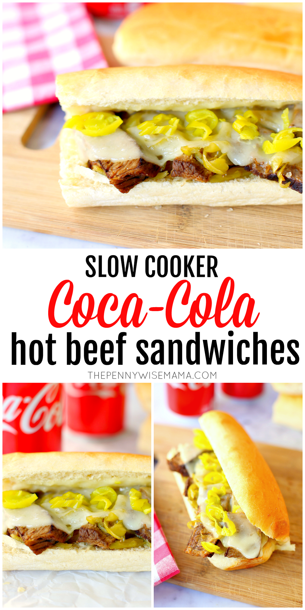The Best Slow Cooker Coca-Cola Hot Beef Sandwiches