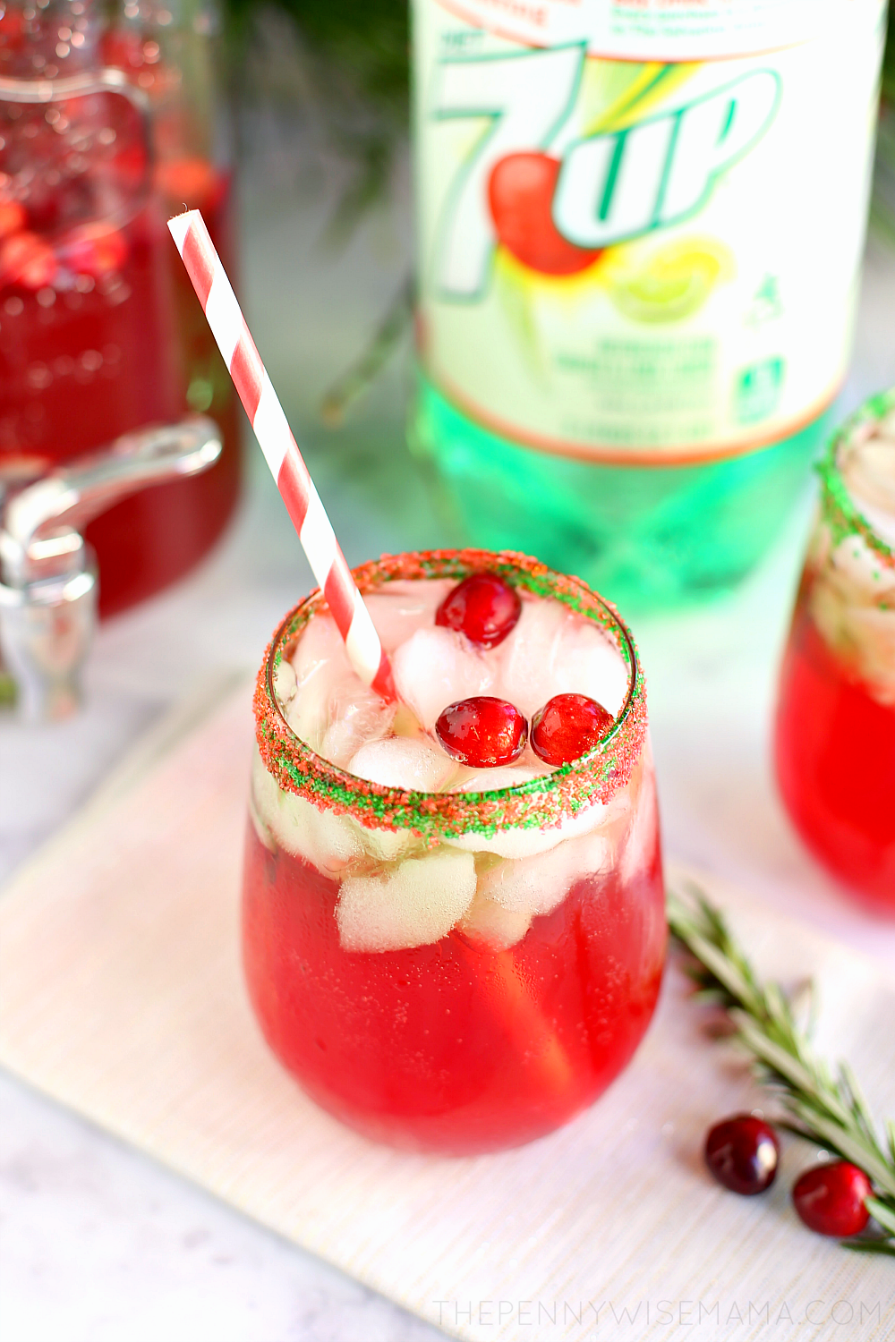 Sparkling Cranberry Lime Holiday Punch - The PennyWiseMama