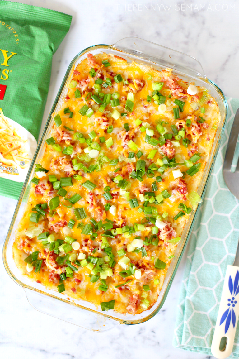 The Best Loaded Hashbrown Casserole - The PennyWiseMama
