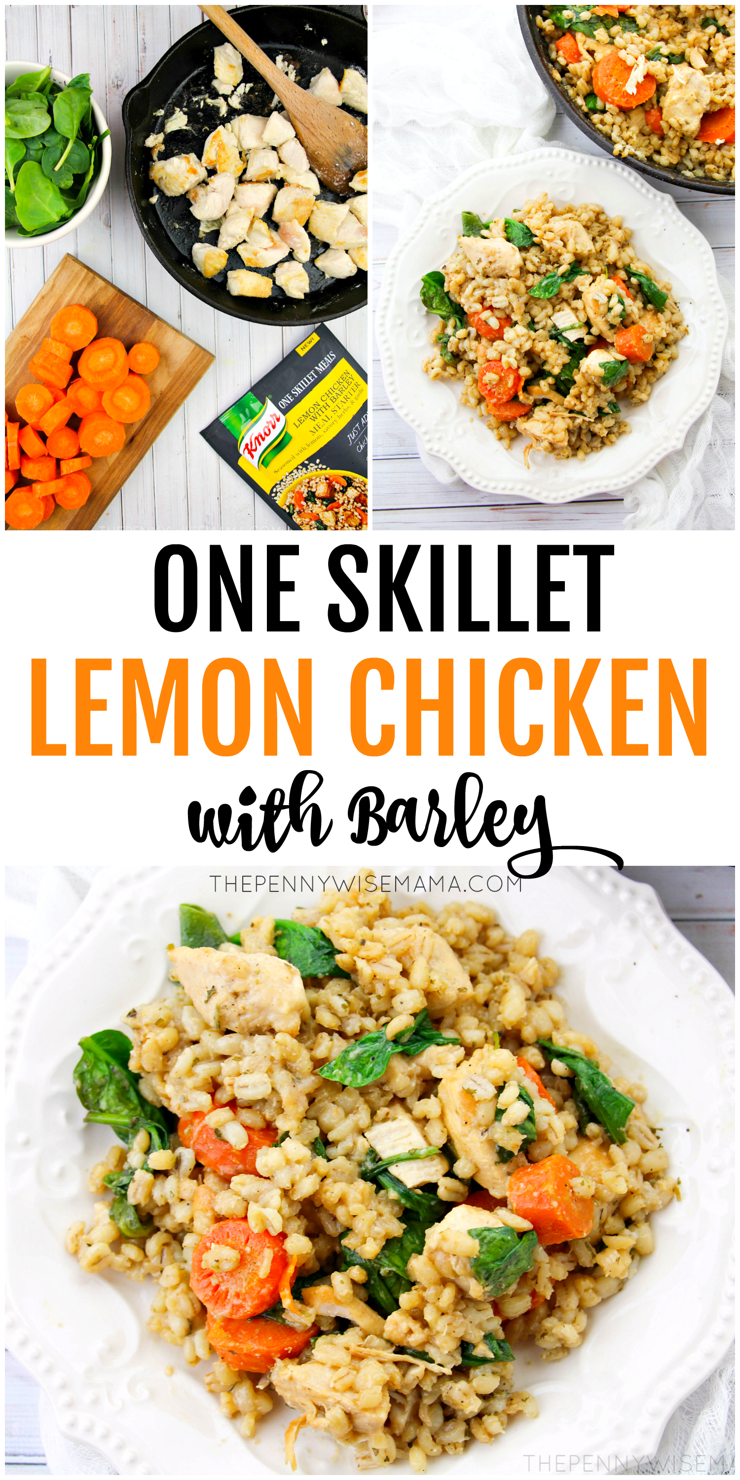 One Skillet Lemon Chicken with Barley - Healthy & Delicious Recipe