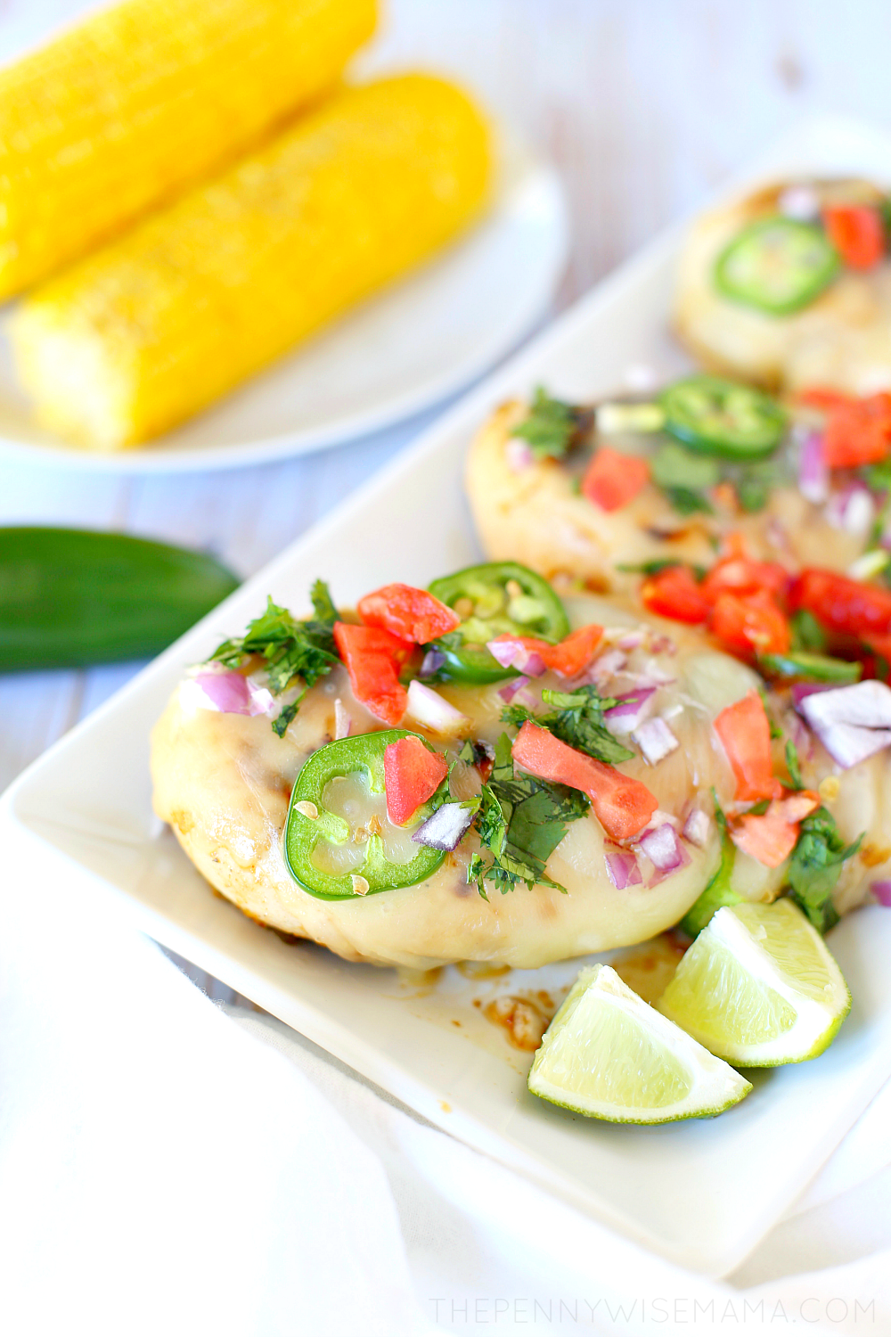 Cheesy Salsa Verde Chicken - delicious, grilled chicken recipe