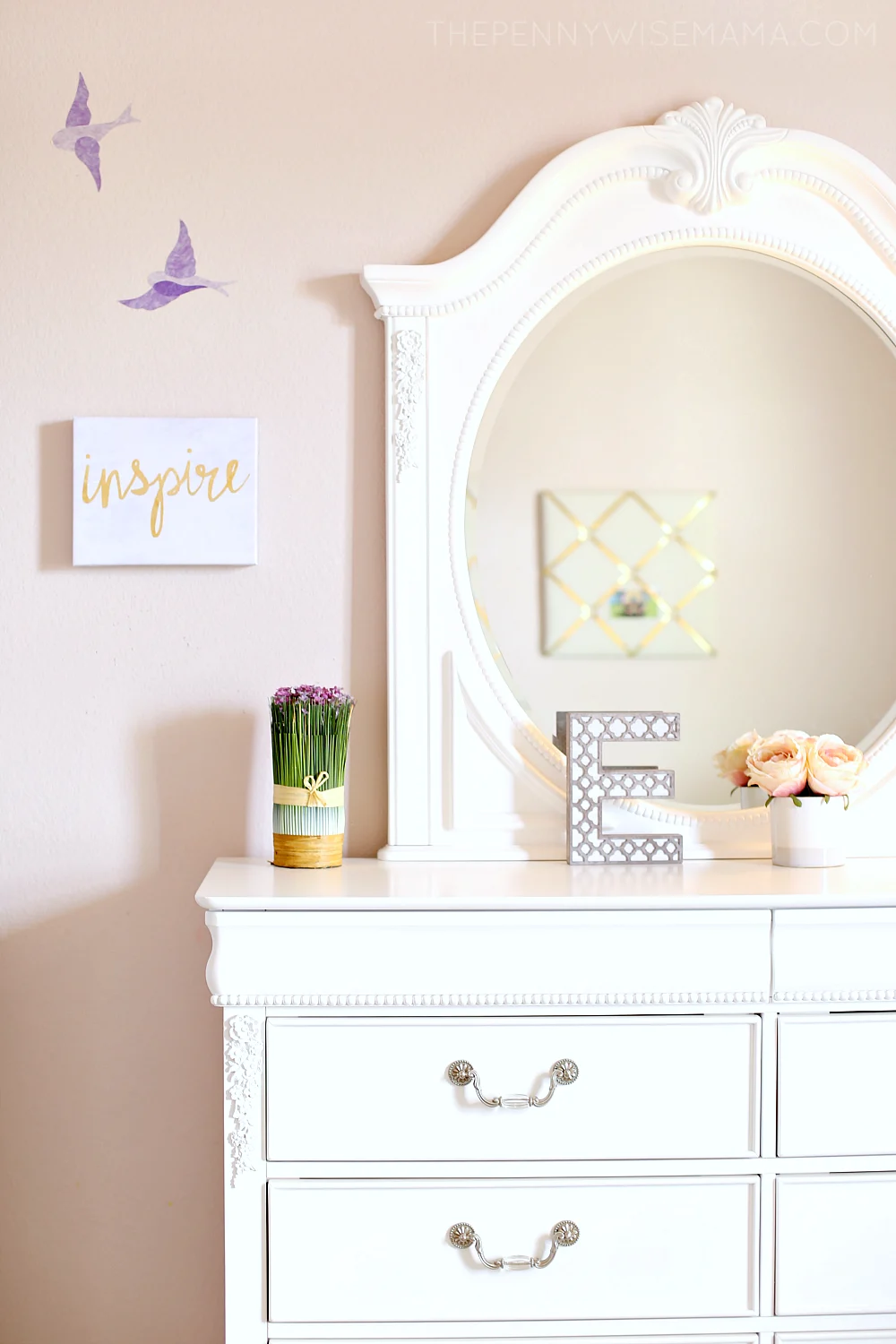 Tween Girl Bedroom Makeover Reveal, White Dresser For Girls Room