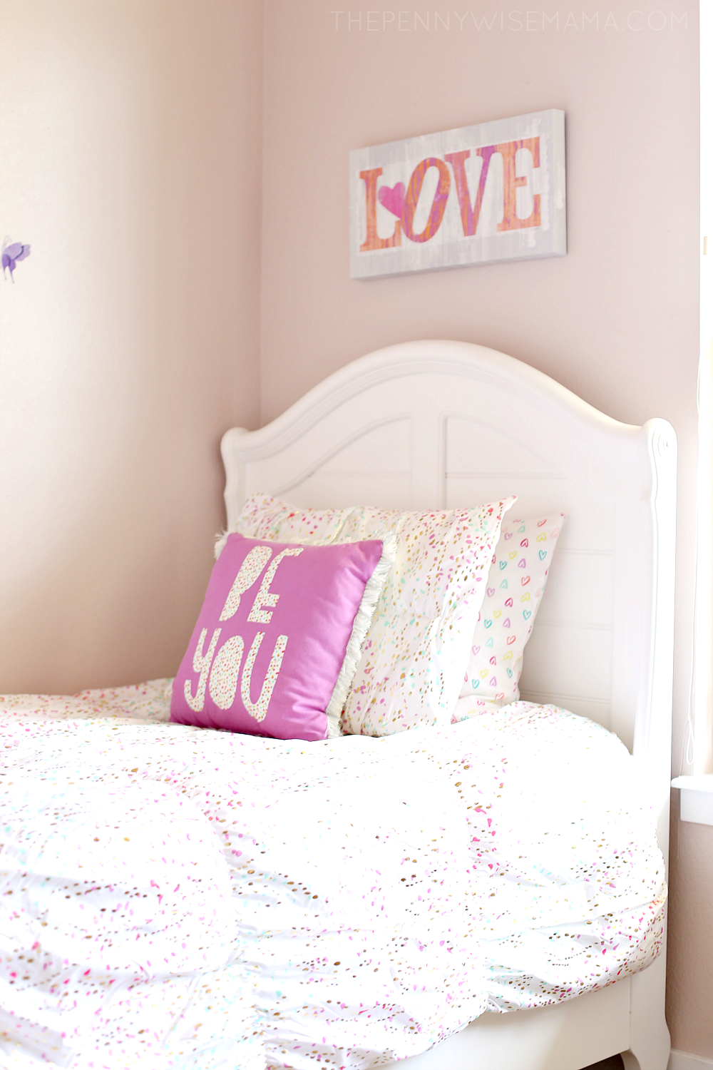 Cute Girls Room - Adrian Sleigh Bed from American Furniture Warehouse