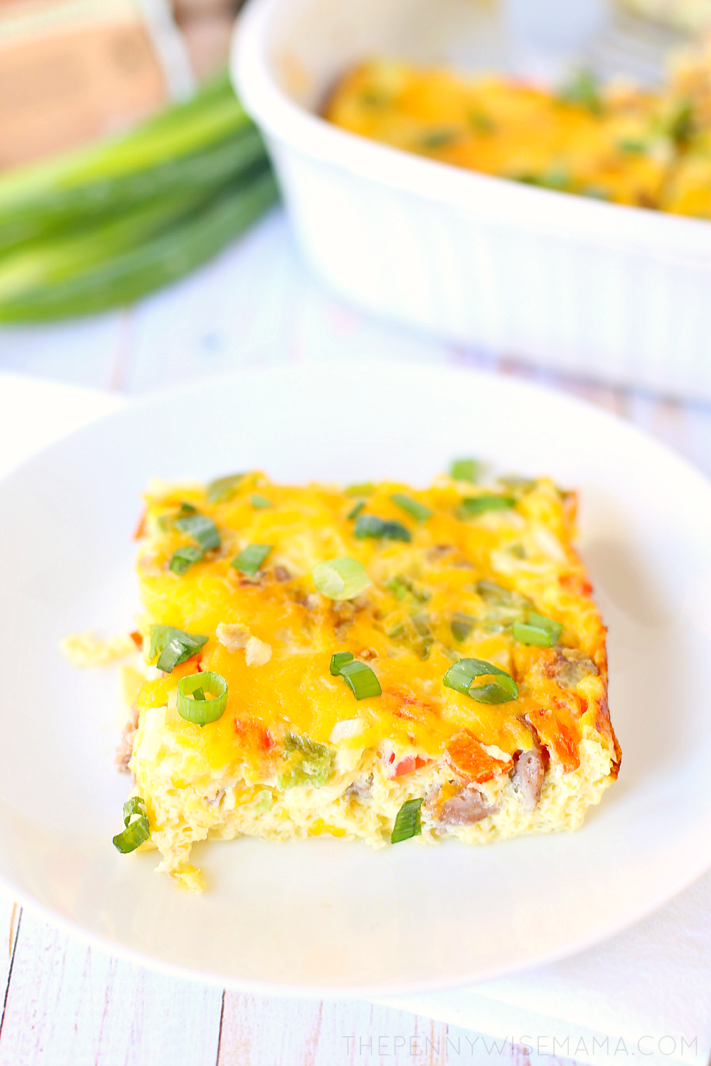Low Carb Sausage Egg Cheese Casserole