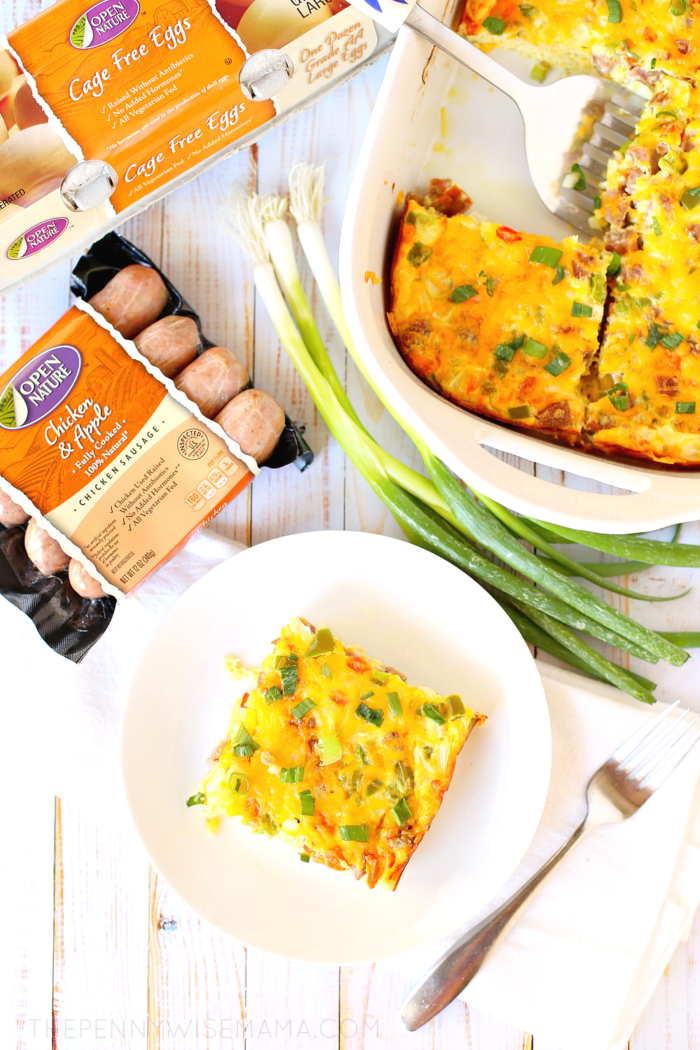 Easy Low-Carb Sausage Egg & Cheese Casserole – The PennyWiseMama