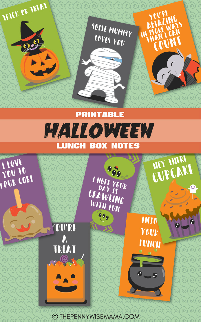 Cute Halloween Lunch Box Notes - FREE Printable - Halloween Printables
