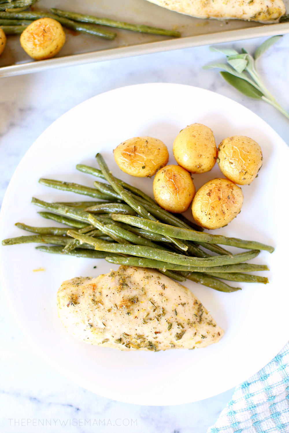 Lemon Garlic Herb Sheet Pan Chicken Dinner