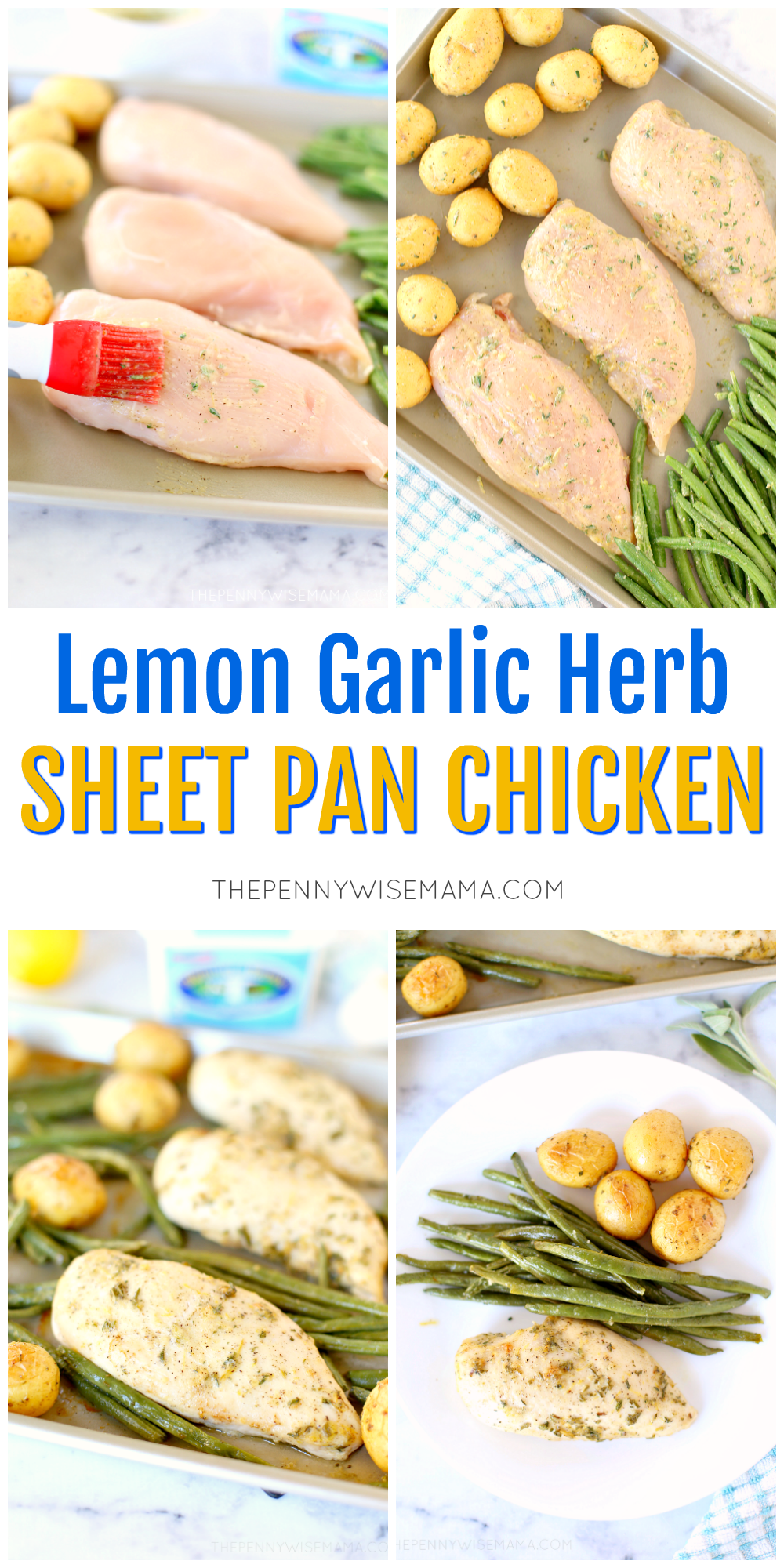Lemon Garlic Herb Sheet Pan Chicken - A Healthy & Delicious Sheet Pan Dinner 