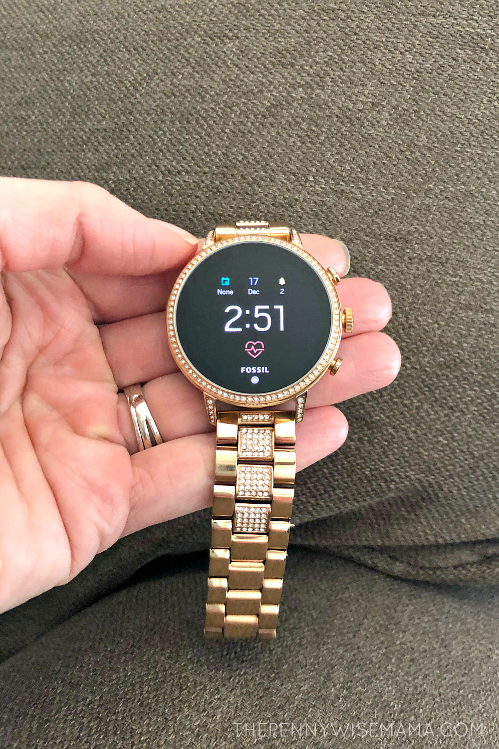 mens gold fossil smartwatch