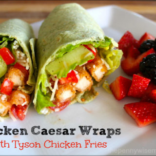Chicken Caesar Wraps with Tyson Chicken Fries