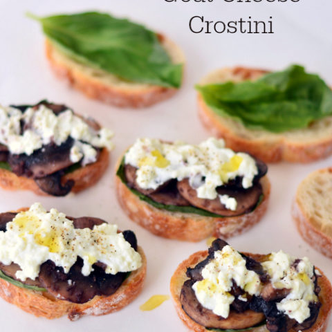 Mushroom & Goat Cheese Crostini
