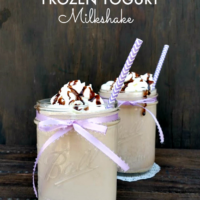 Peanut Butter Frozen Yogurt Milkshake - The PennyWiseMama