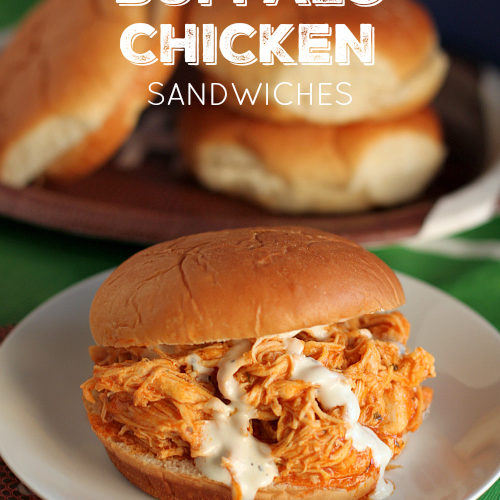 Slow Cooker Buffalo Chicken Sandwiches - The PennyWiseMama