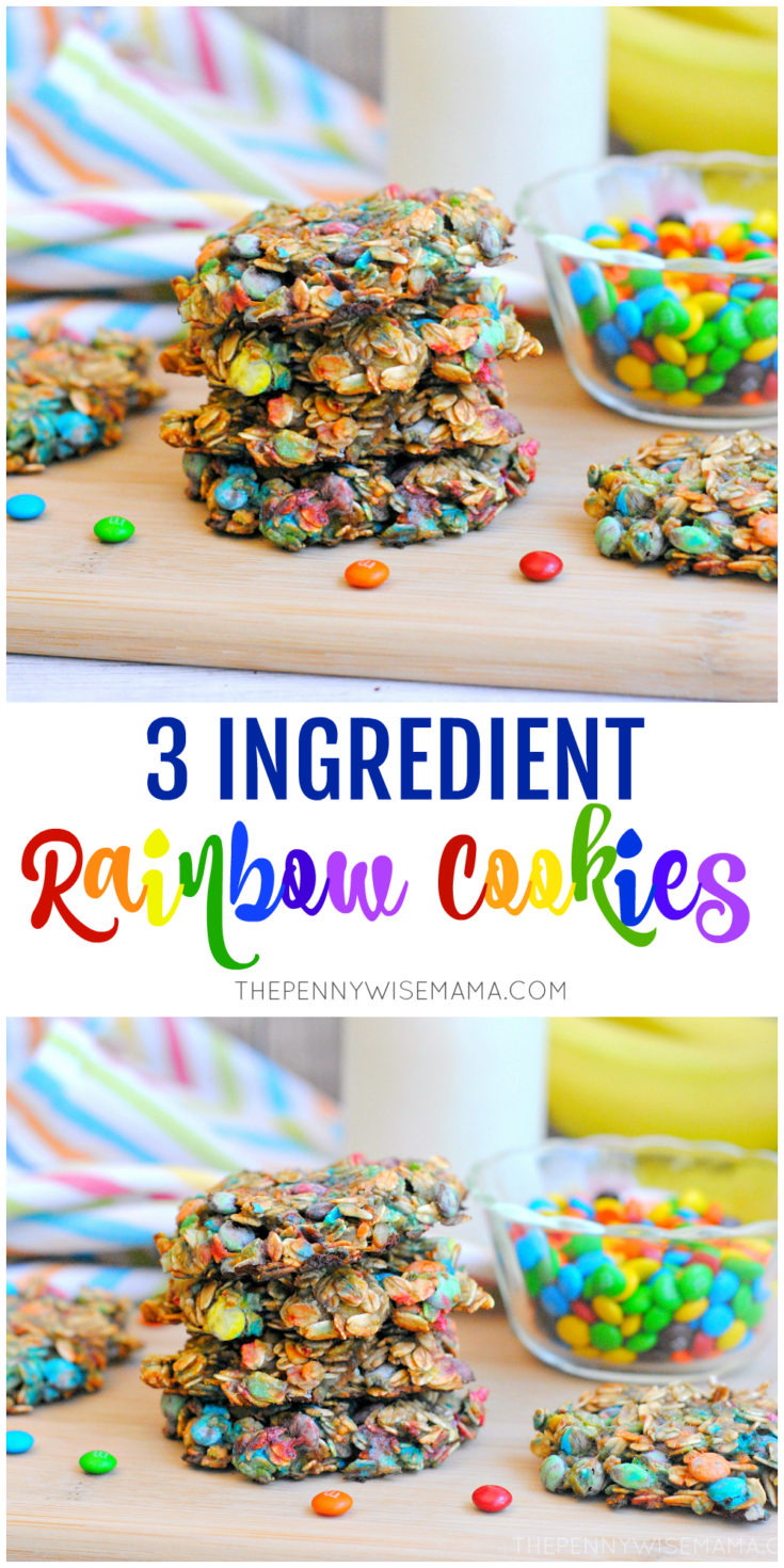 3 Ingredient Rainbow Cookies - The PennyWiseMama