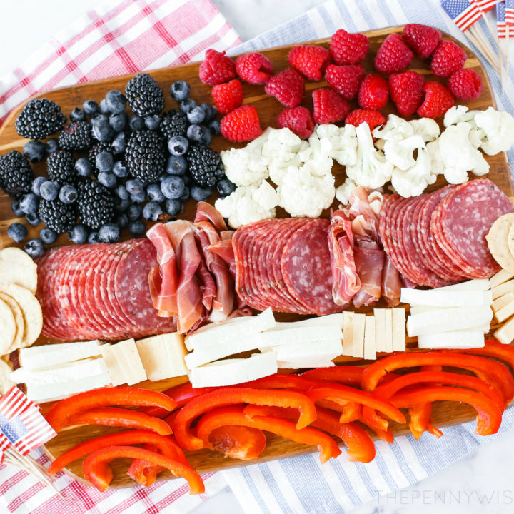  Patriotic Charcuterie Board - An American Flag Appetizer