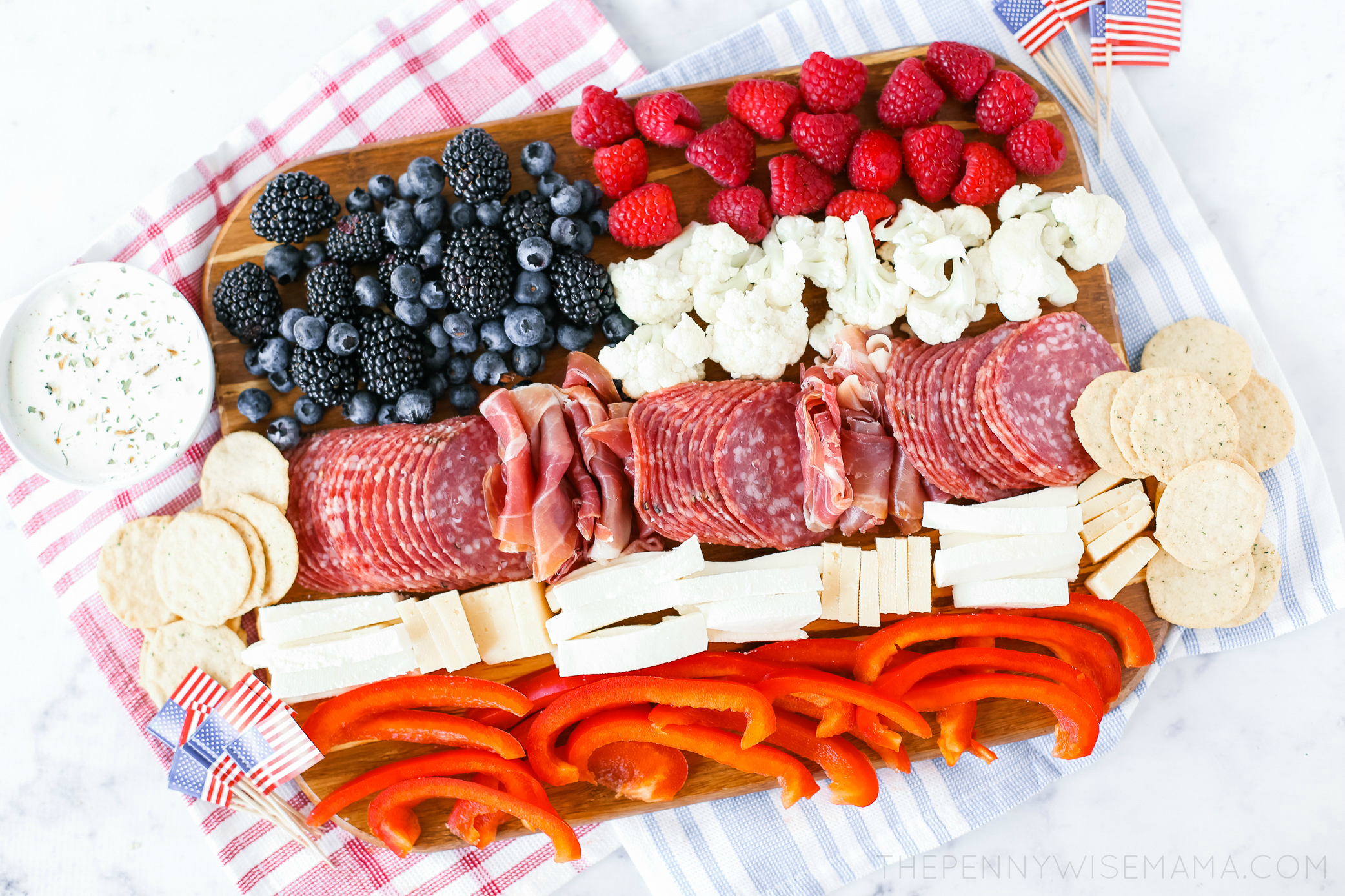 A Patriotic Charcuterie Board