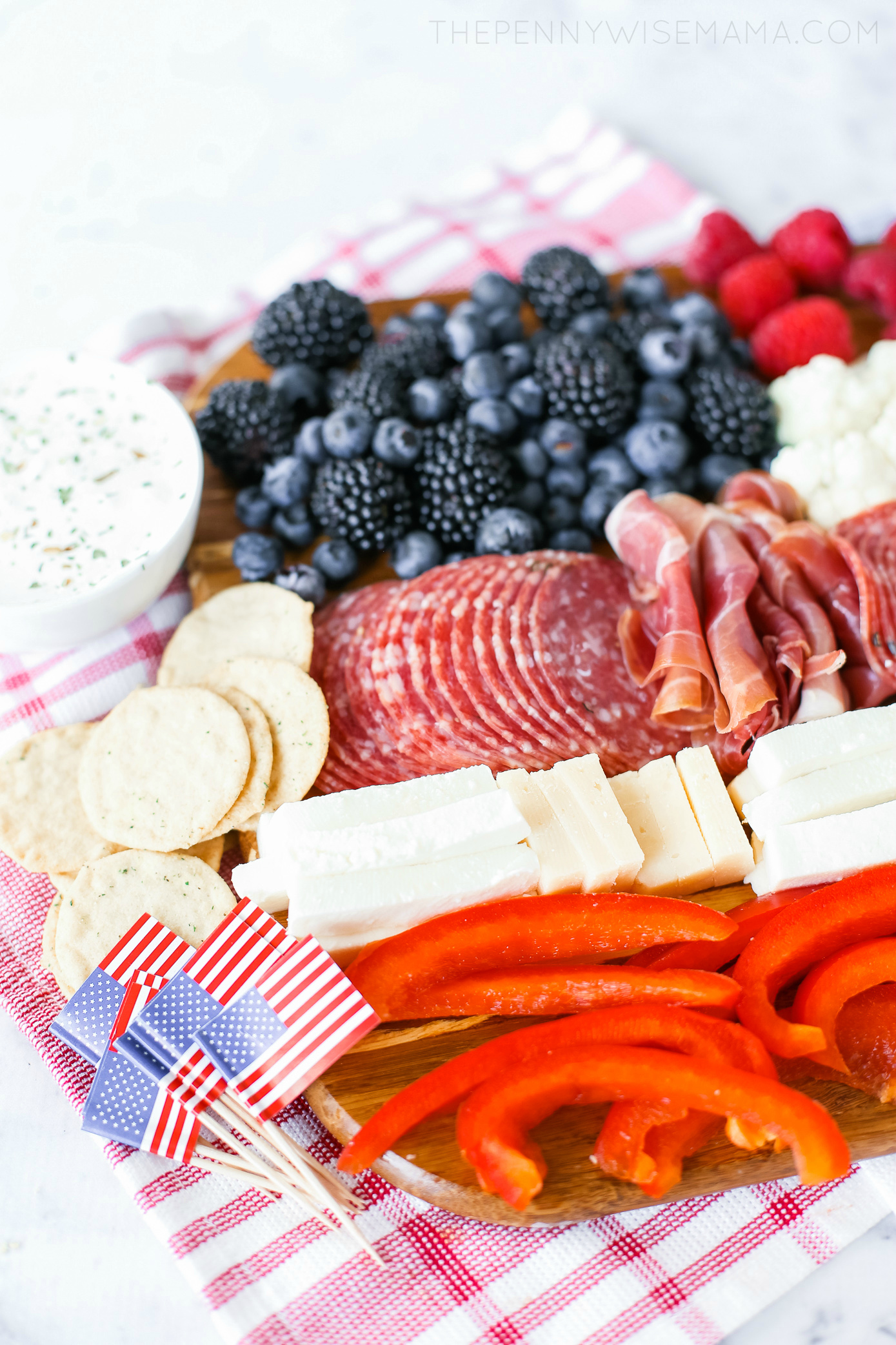 A Patriotic Charcuterie Board for the Fourth of July