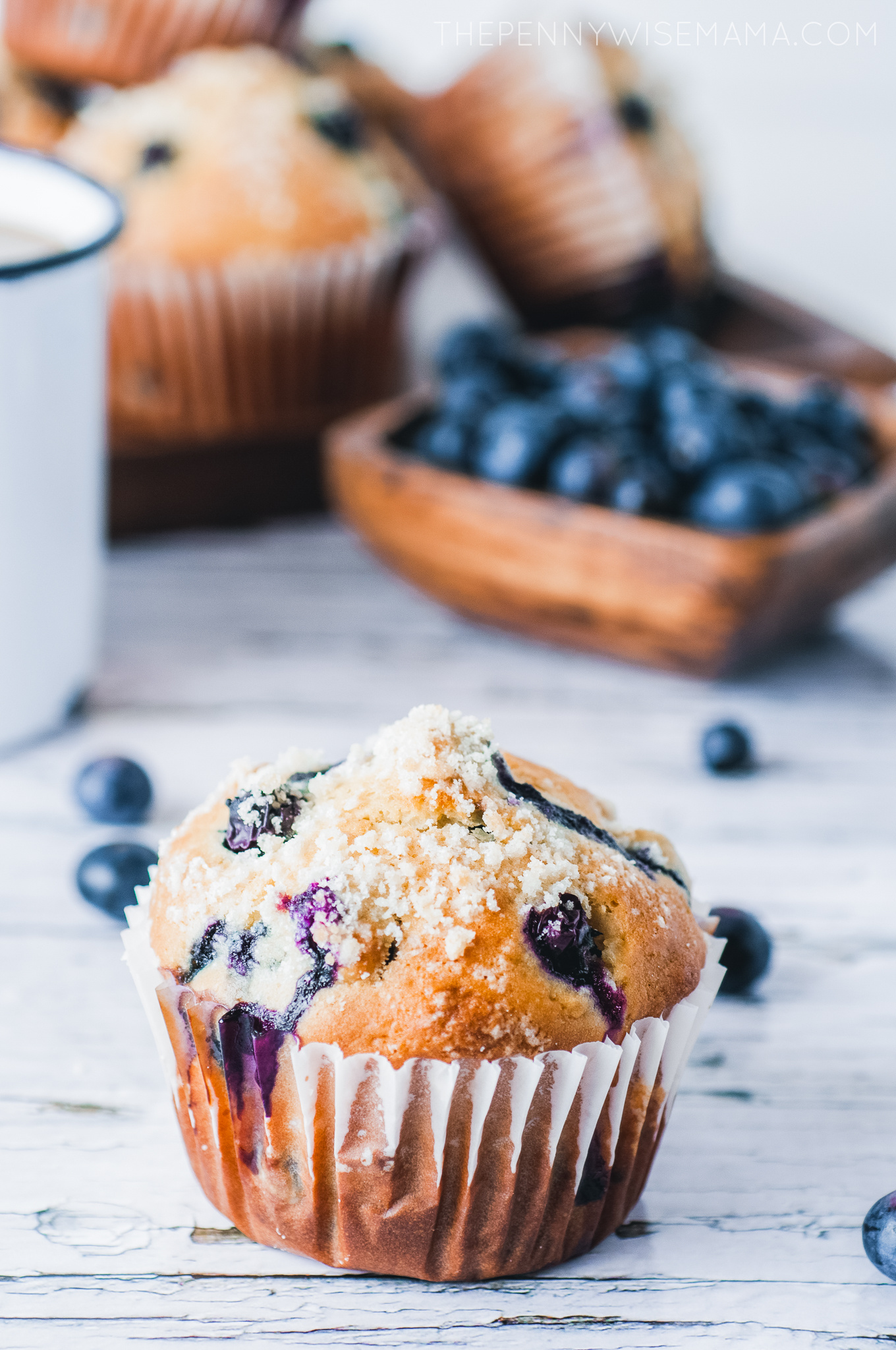 Bakery Style Lemon Blueberry Muffins