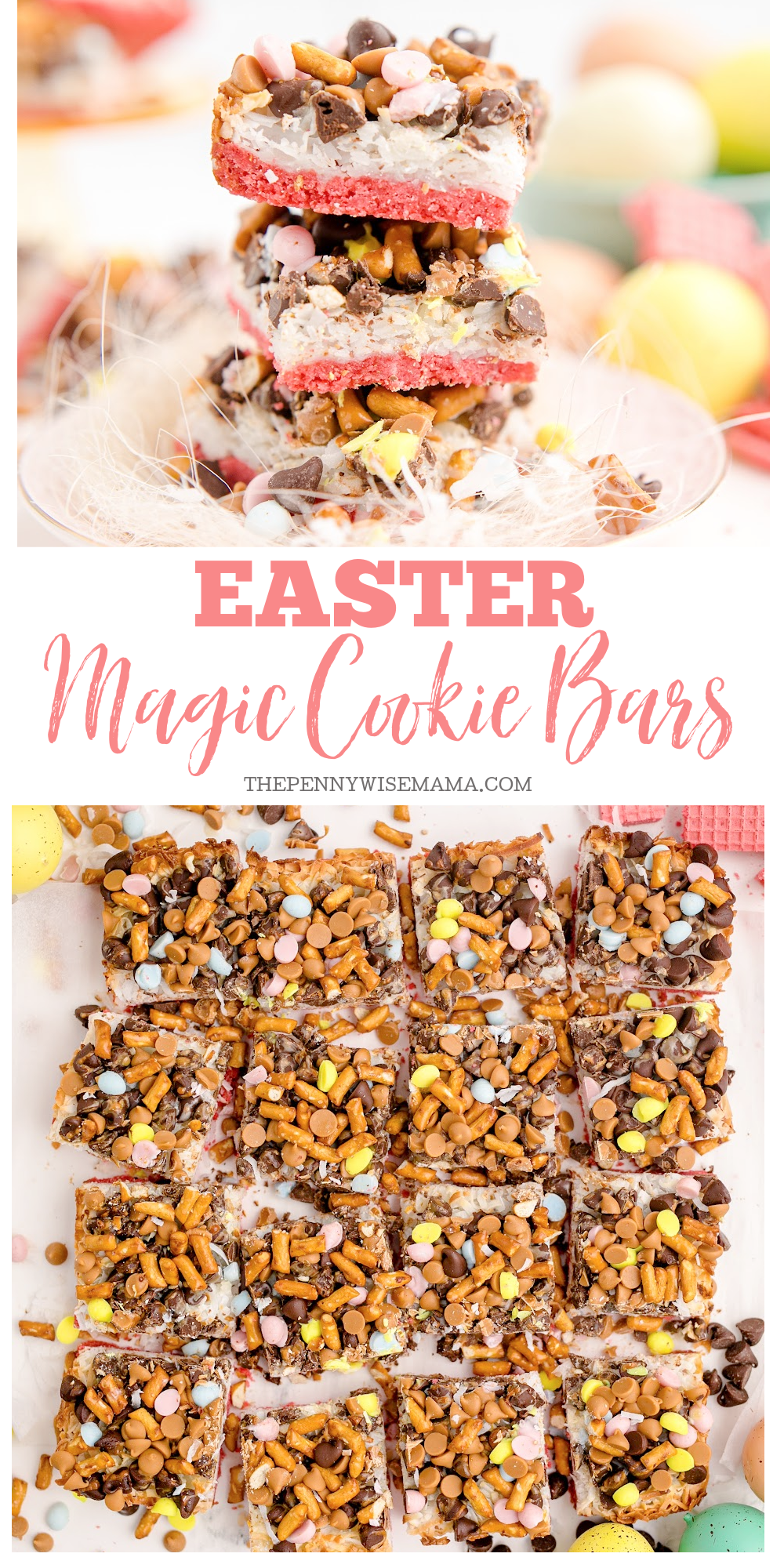 These Easter Magic Cookie Bars are the perfect Easter dessert! Not only are they colorful and fun, but they are also delicious and easy to make. Your whole family will love them!